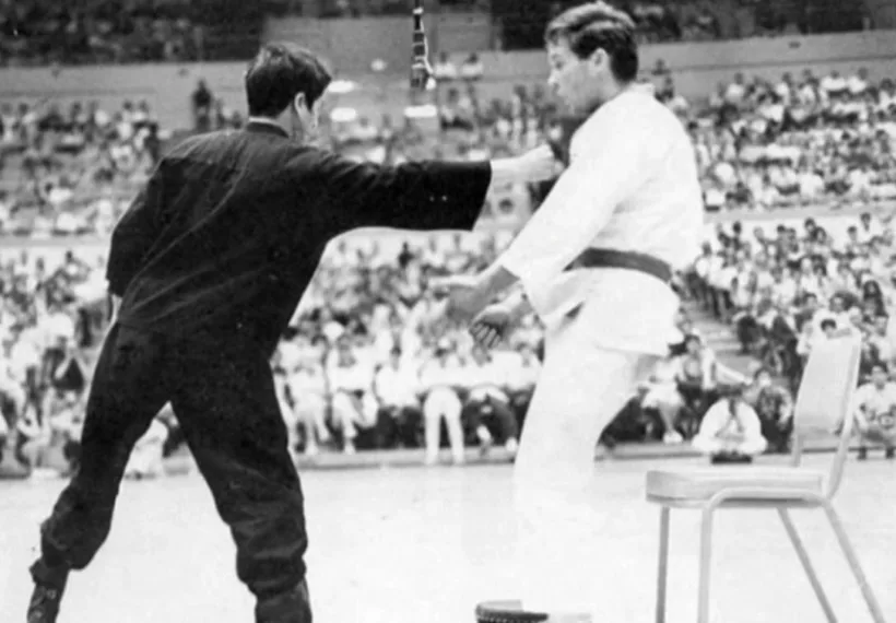 Photo of Bruce Lee’s legendary one-inch punch.