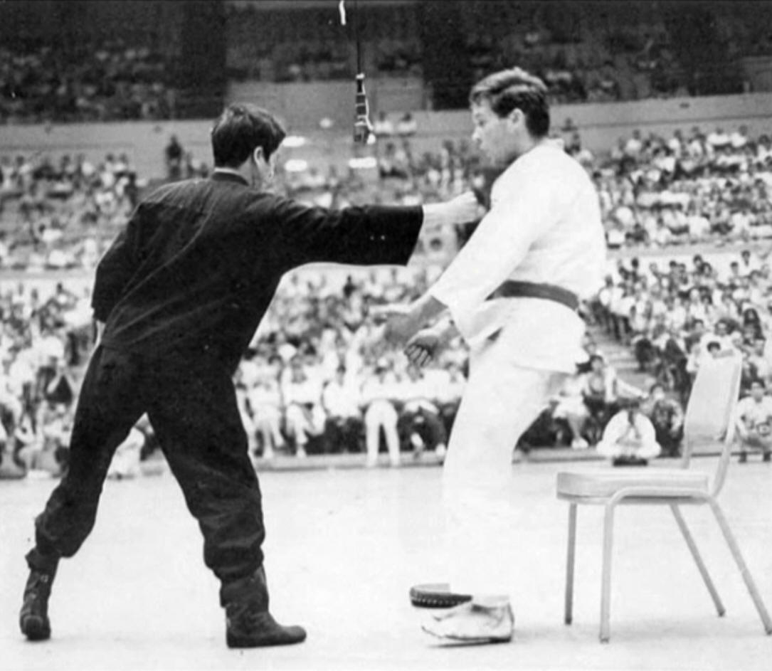 Photo of Bruce Lee’s legendary one-inch punch.