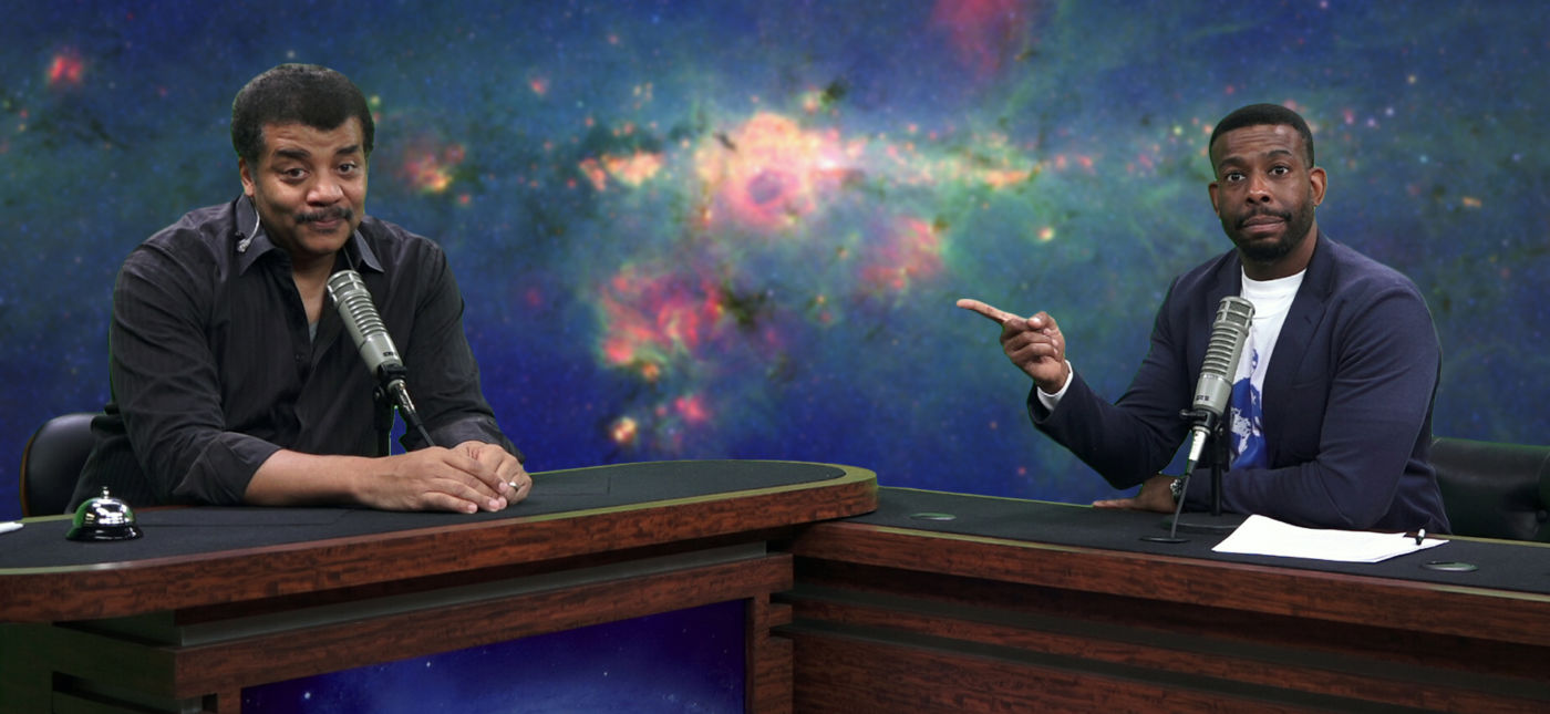 Ben Ratner’s photo of Neil deGrasse Tyson and Chuck Nice.