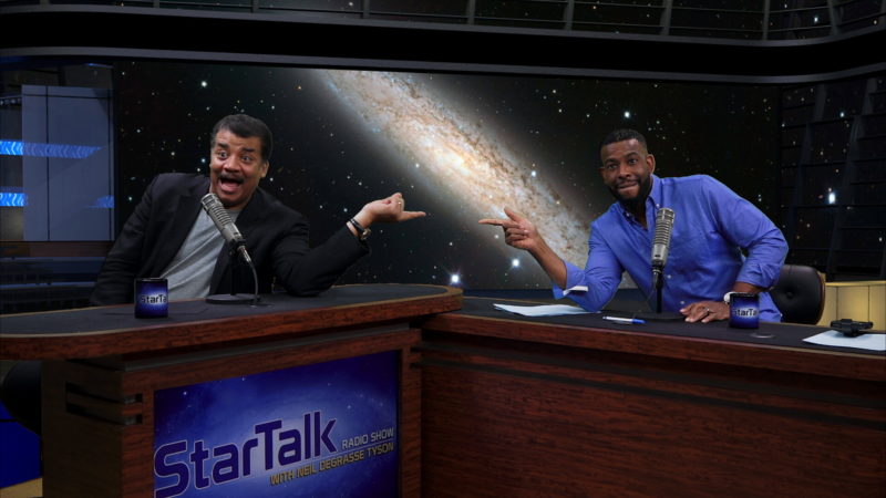 Ben Ratner's photo of Neil deGrasse Tyson and Chuck Nice get cosmological in studio.