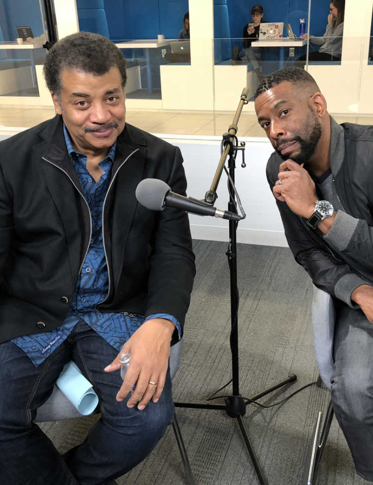 Ben Ratner’s photo of Neil deGrasse Tyson and Chuck Nice for our Science Predictions 2018 episode. Credit_Ben Ratner