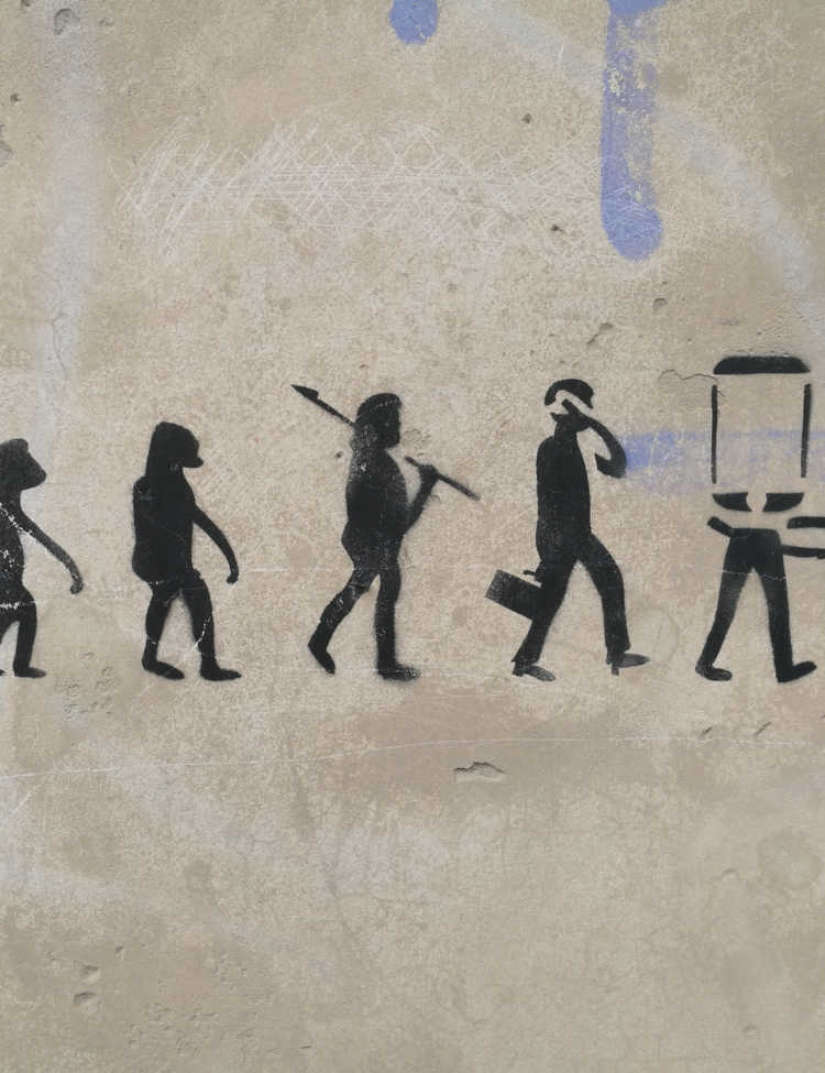 Illustration of the evolution of personal technology, by robypangy/iStock.