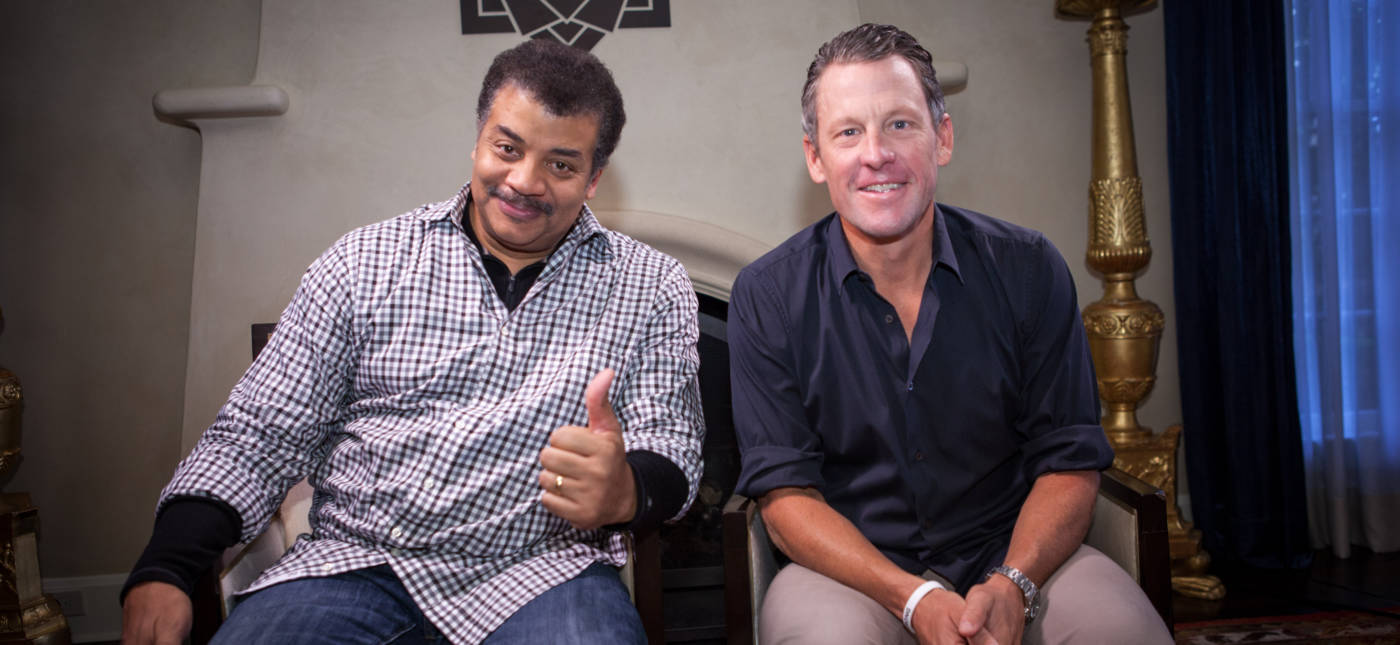 Brandon Royal’s photo of Neil deGrasse Tyson and Lance Armstrong.