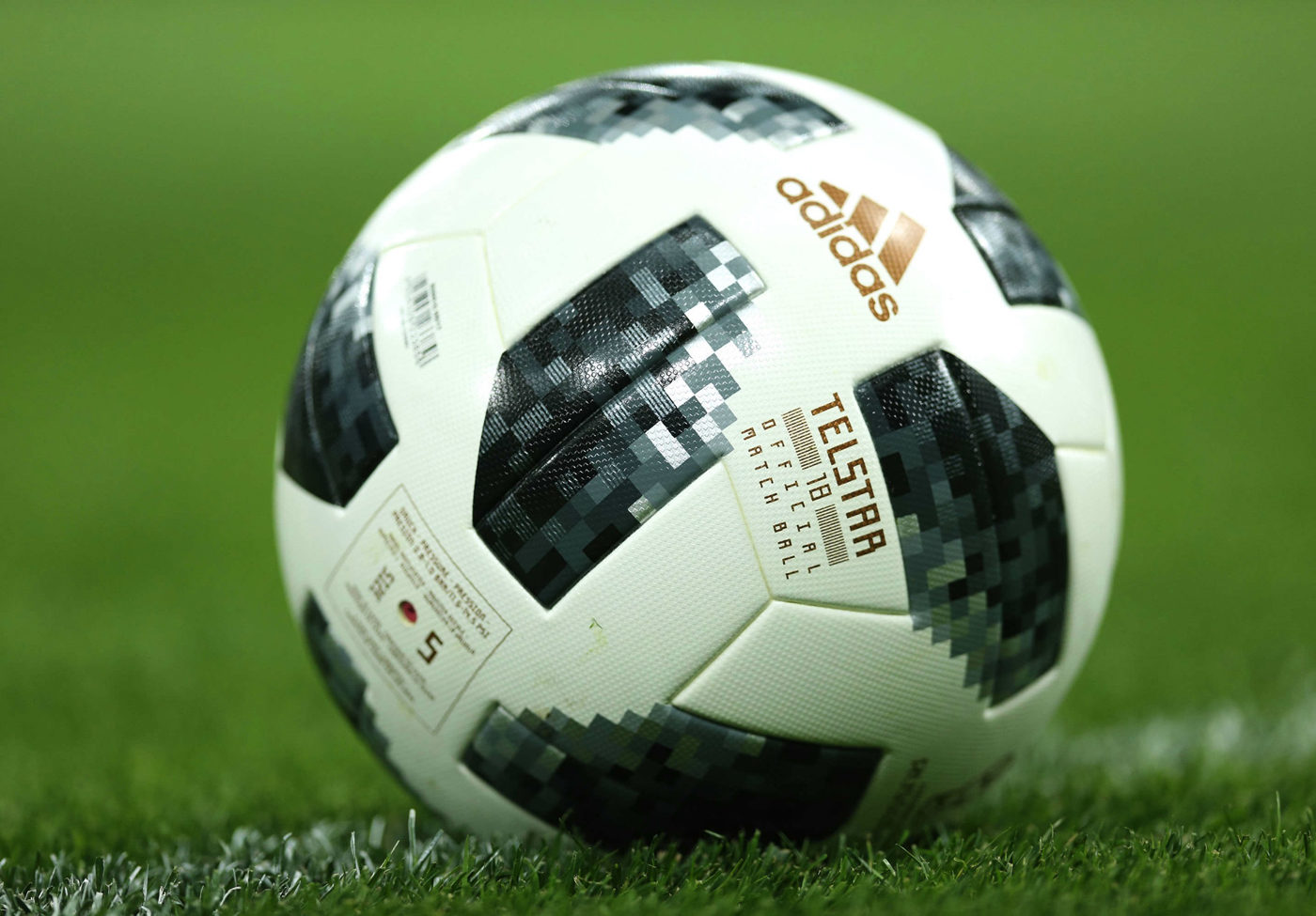 Photo of Adidas Telstar 18 World Cup Ball © 2018 FIFA World Cup 2018 Live Stream.