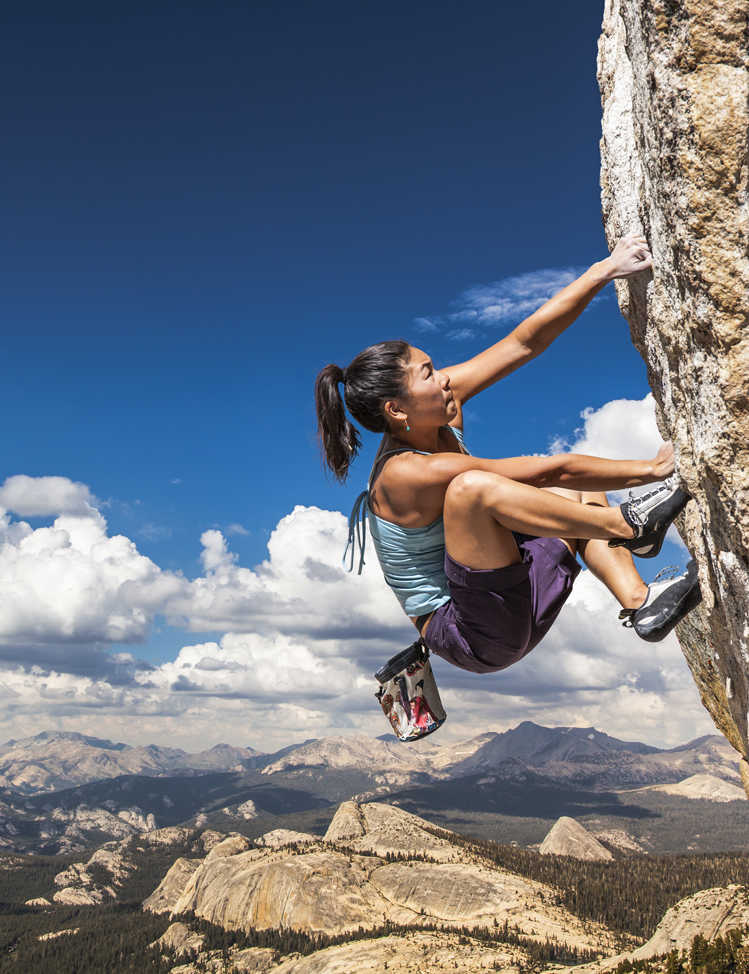 Photo of an extreme sport athlete climbing a mountain. Credit_gregepperson_iStock.