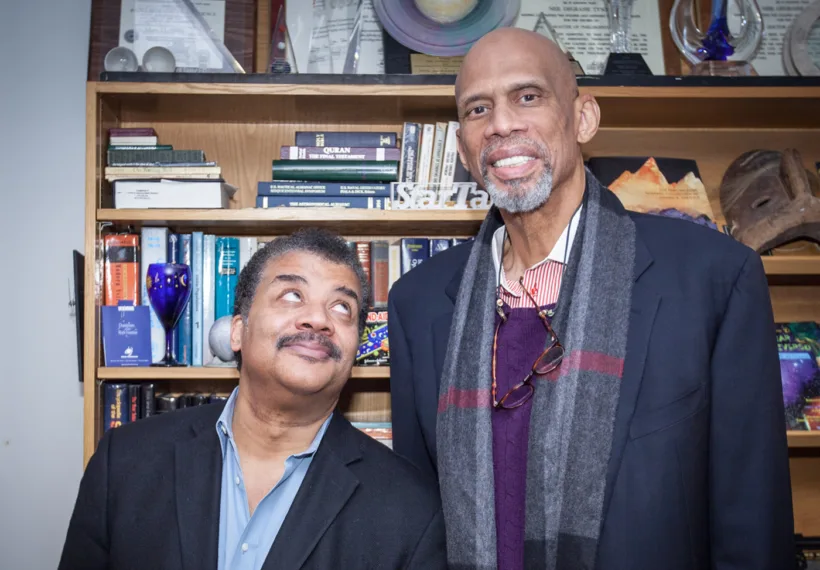 Brandon Royal’s photo of Neil deGrasse Tyson and Kareem Abdul-Jabbar in Neil's office.