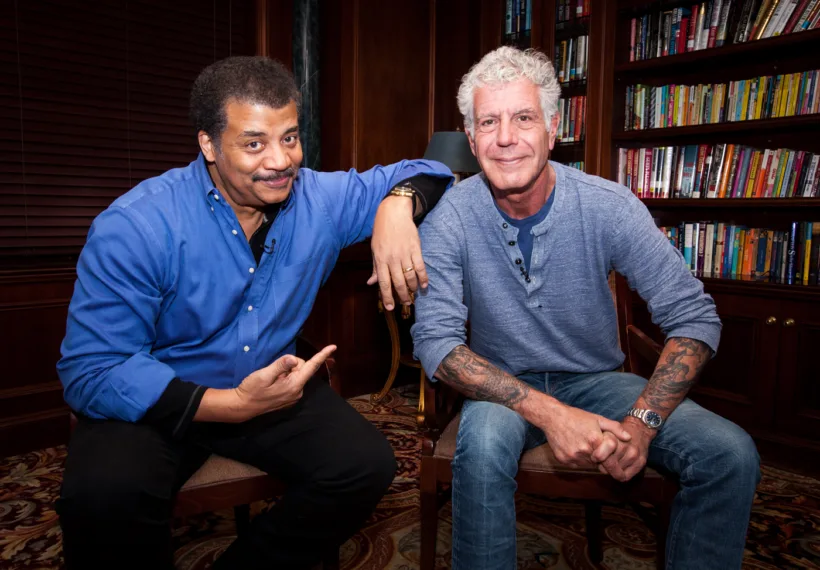 Brandon Royal’s photo of Neil deGrasse Tyson and Anthony Bourdain.