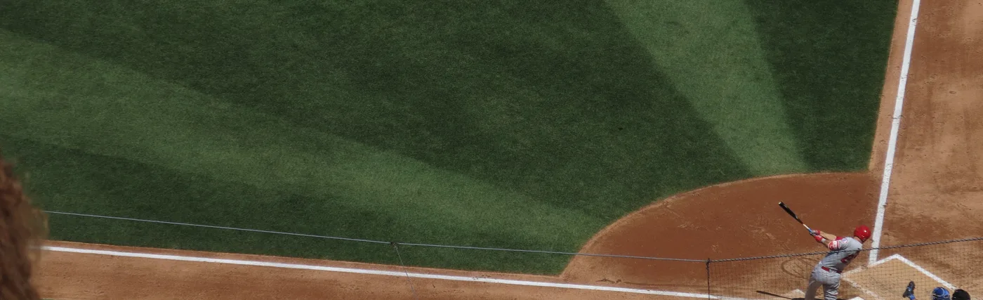 Photo of Tommy Milone giving up a home run to Mike Trout on May 21, 2017 by D. Benjamin Miller [Public domain or CC0], from Wikimedia Commons.