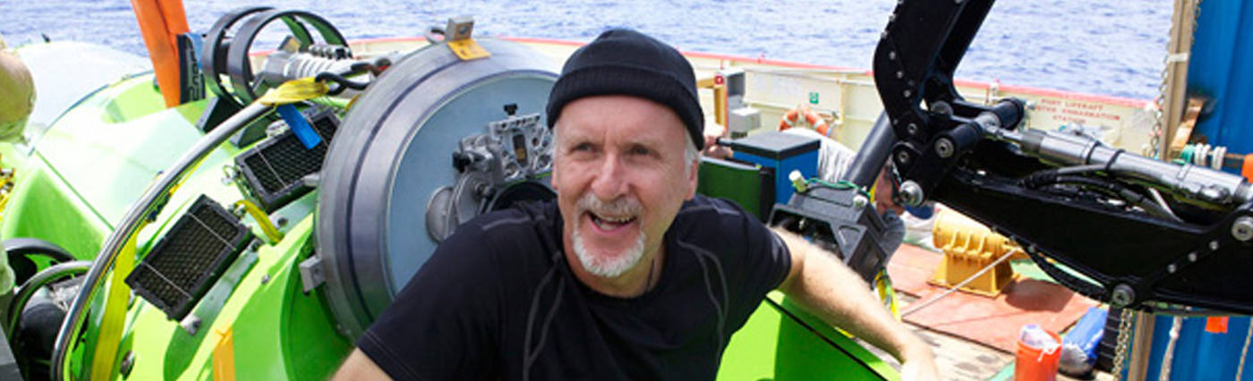 James Cameron emerges from the Deep Sea Challenger after his successful solo dive to the Mariana Trench. Photo Credit: Mark Thiessen/National Geographic.