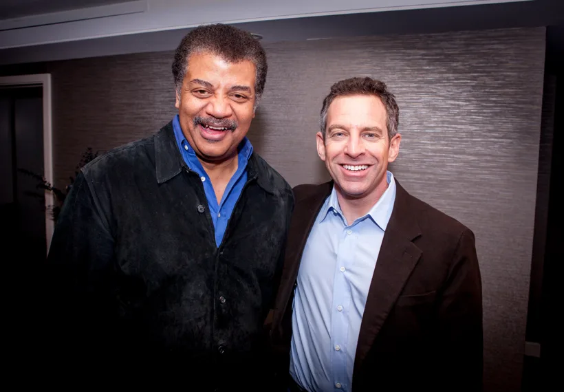 Brandon Royal's photo of Neil deGrasse Tyson and Sam Harris.