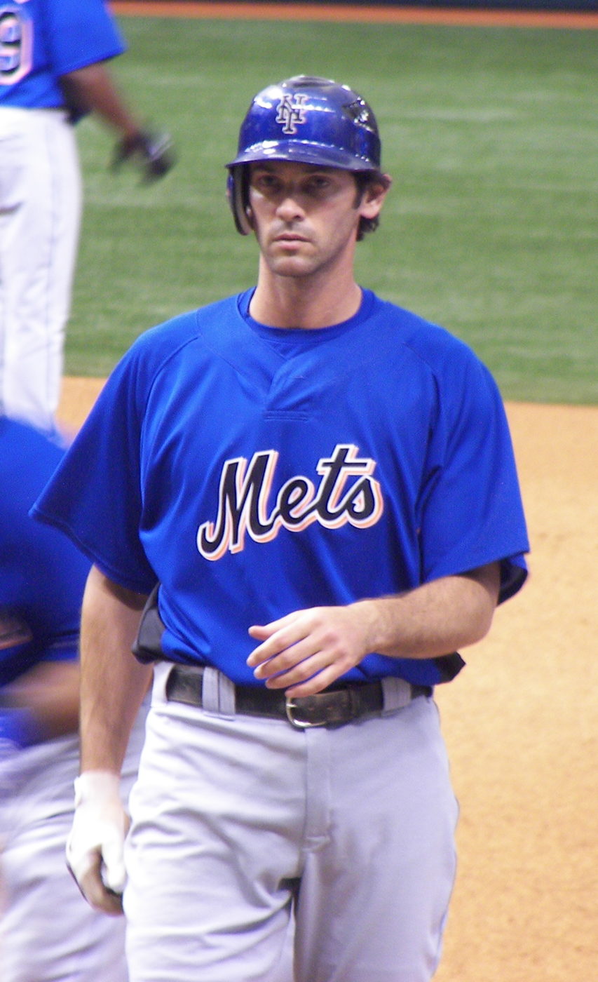 New York Mets outfielder Shawn Green during a Mets/Devil Rays spring training game at Tropicana Field in St. Petersburg, Florida in 2007. Credit: Wknight94 via Wikimedia Commons.