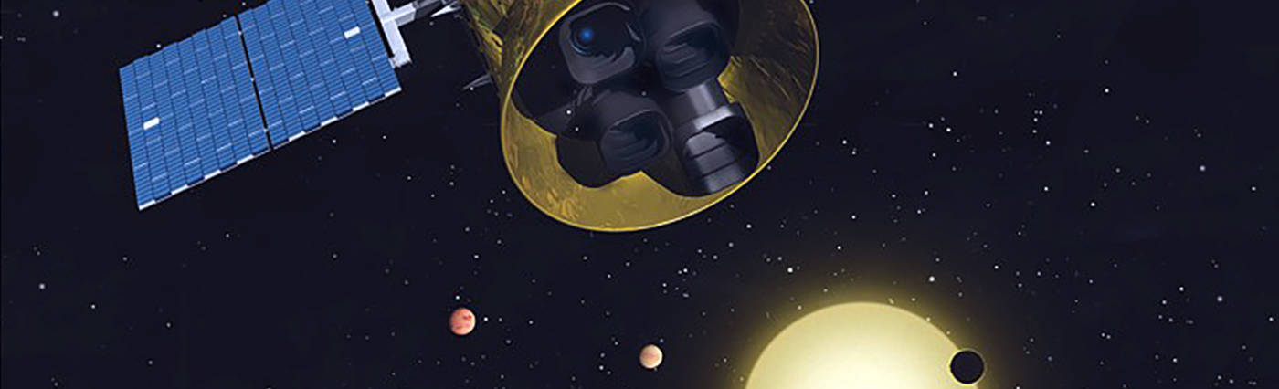 Conceptual image from MIT showing the Transiting Exoplanet Survey Satellite (TESS) mission.