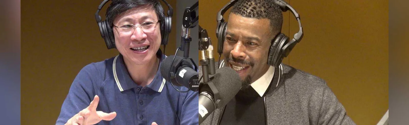 Photo montage of the Two Chucks - Chuck Liu and Chuck Nice. Credit: StarTalk Radio.