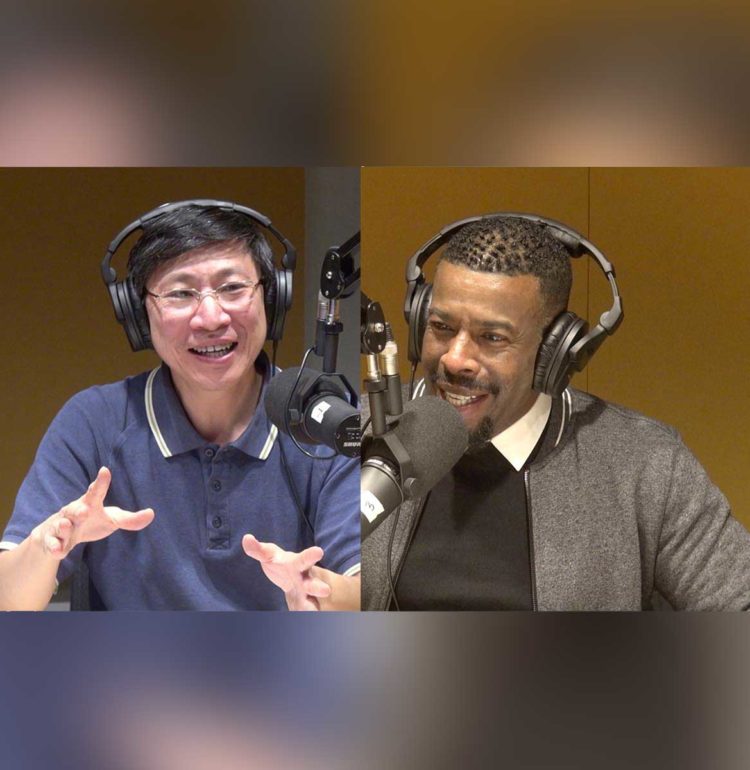 Photo montage of the Two Chucks - Chuck Liu and Chuck Nice. Credit: StarTalk Radio.