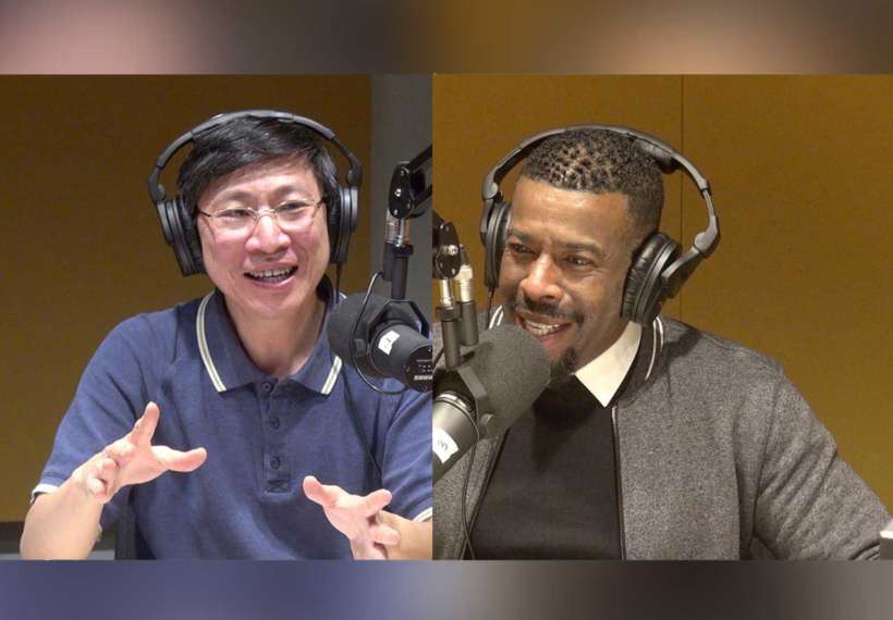 Photo montage of the Two Chucks - Chuck Liu and Chuck Nice. Credit: StarTalk Radio.
