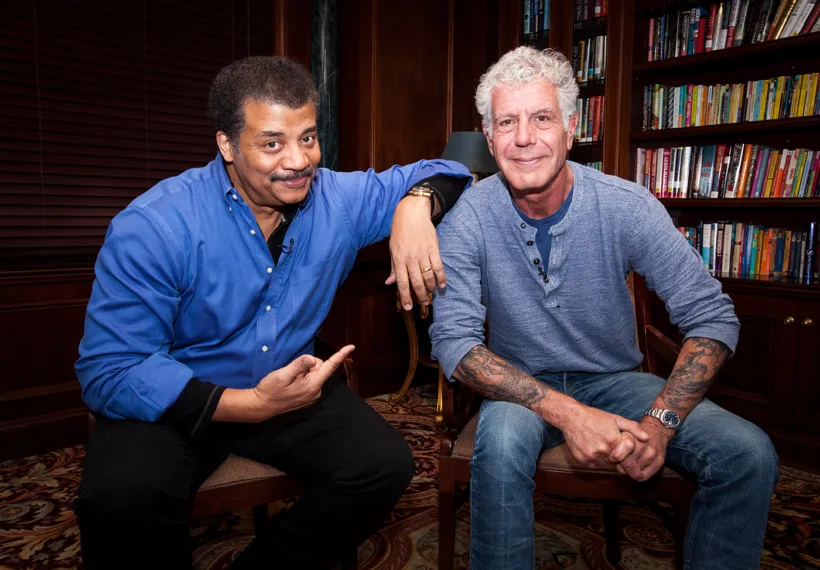 Brandon Royal’s photo of Neil deGrasse Tyson and Anthony Bourdain.