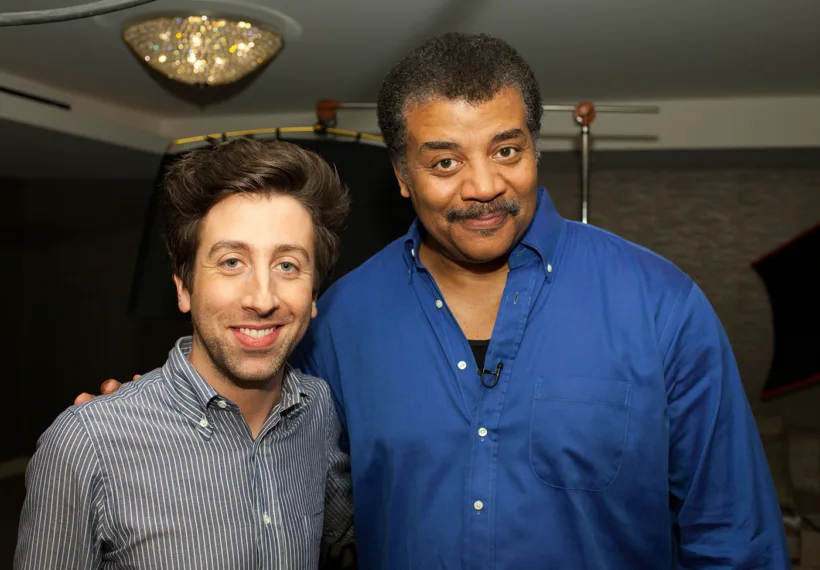 Brandon Royal’s photo of Simon Helberg and Neil deGrasse Tyson.