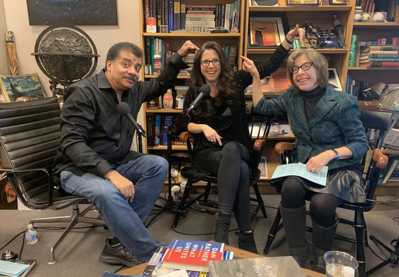 StarTalk's photo of Neil deGrasse Tyson, Heather Berlin, and Jackie Hoffman.