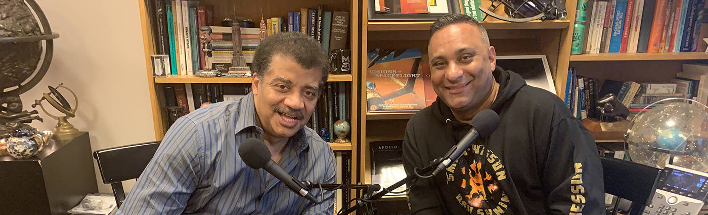 StarTalk's photo of Neil deGrasse Tyson and Russell Peters.