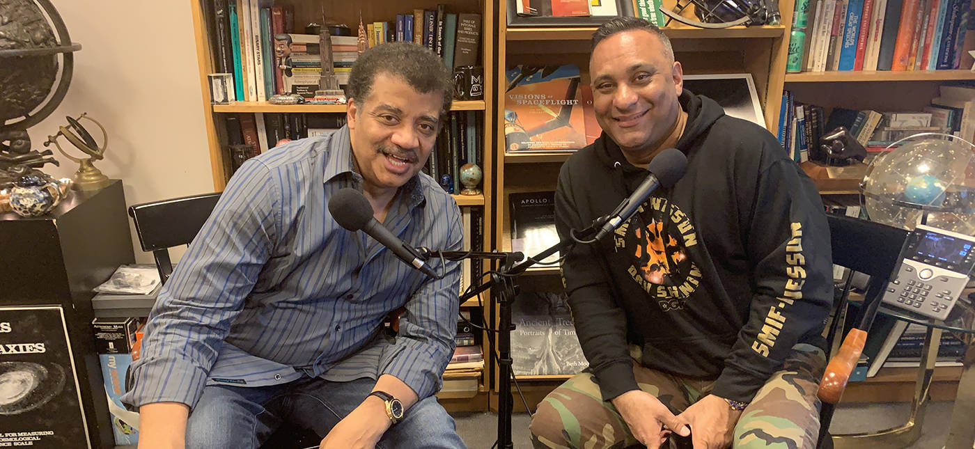 StarTalk's photo of Neil deGrasse Tyson and Russell Peters.