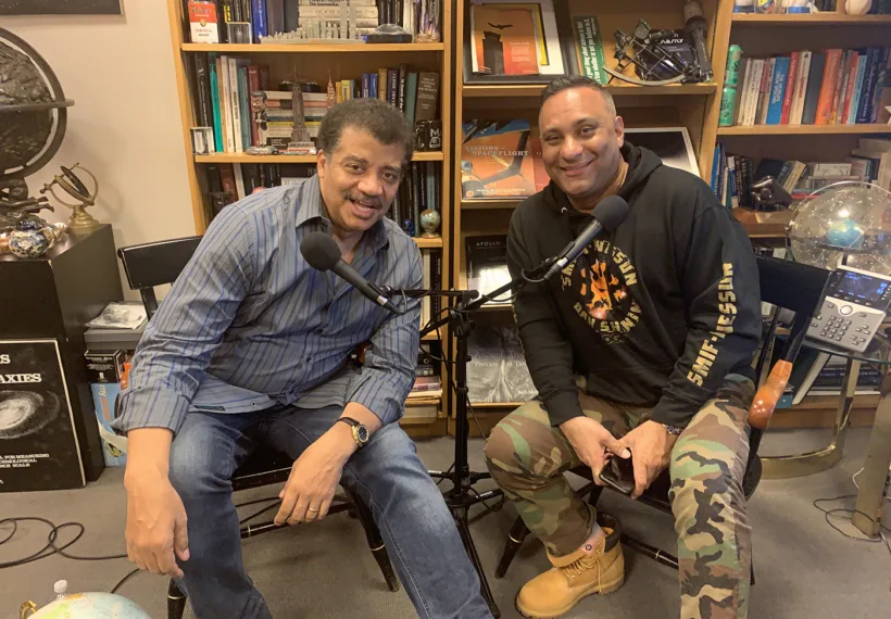 StarTalk's photo of Neil deGrasse Tyson and Russell Peters.