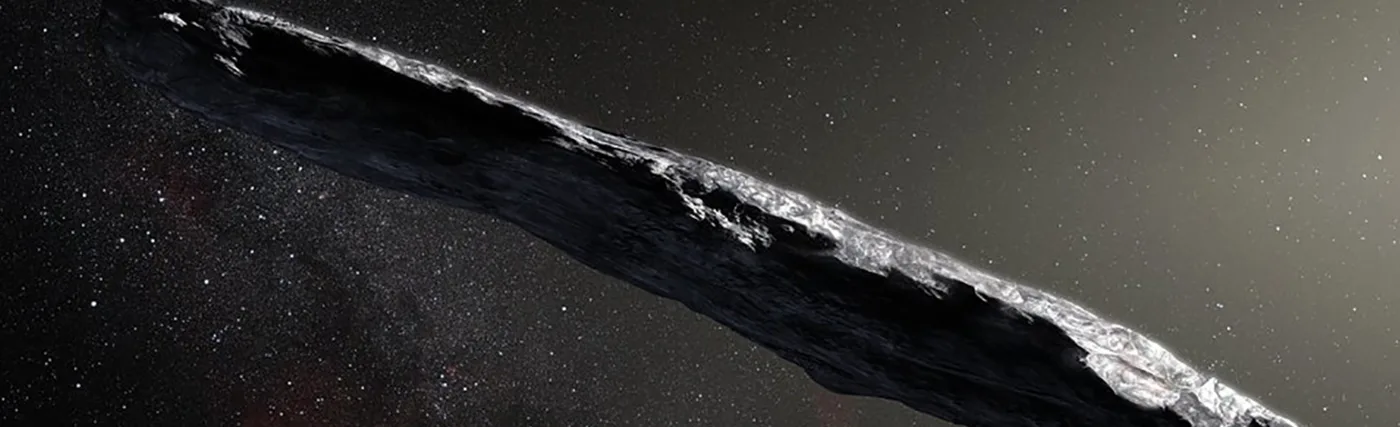 An artist illustration of the comet 'Oumuamua. Credit: European Southern Observatory/M. Kornmesser.