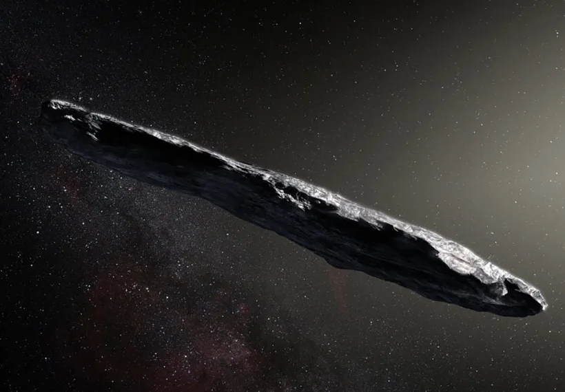 An artist illustration of the comet 'Oumuamua. Credit: European Southern Observatory/M. Kornmesser.