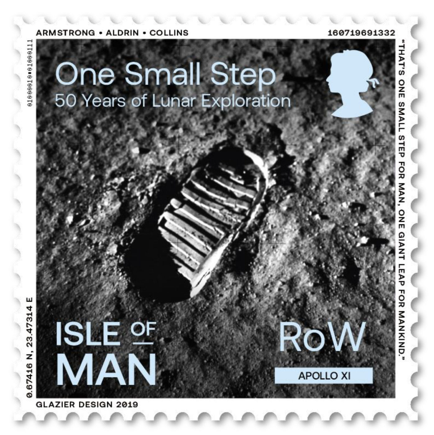 Isle of Man's Apollo 11 50th Anniversary Stamp.