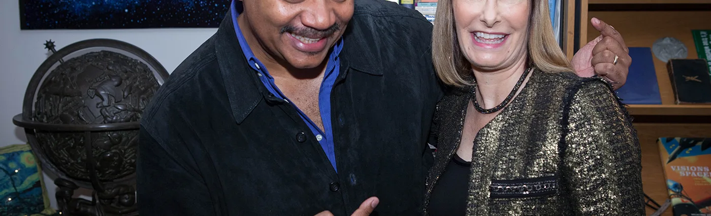 Brandon Royal’s photo of Neil deGrasse Tyson and Gale Ann Hurd.
