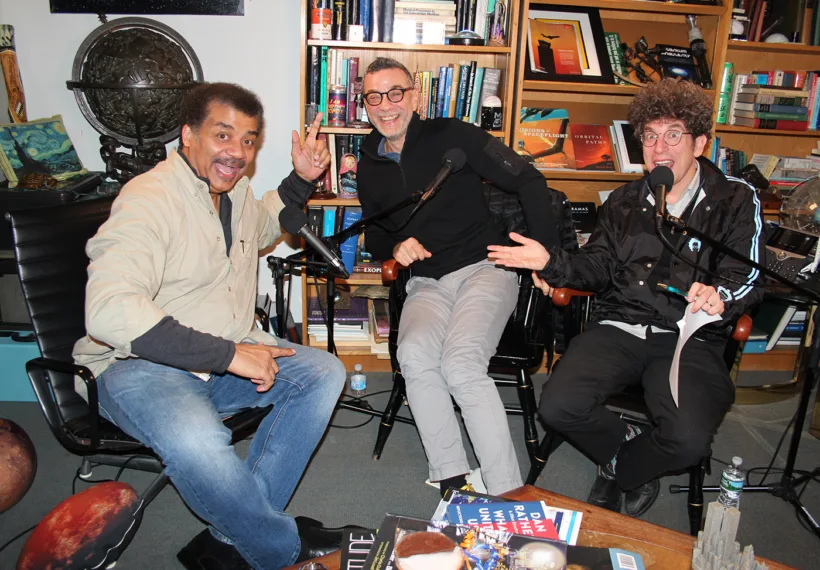 StarTalk’s photo of Neil deGrasse Tyson, Stephen J Dubner, and James Altucher.