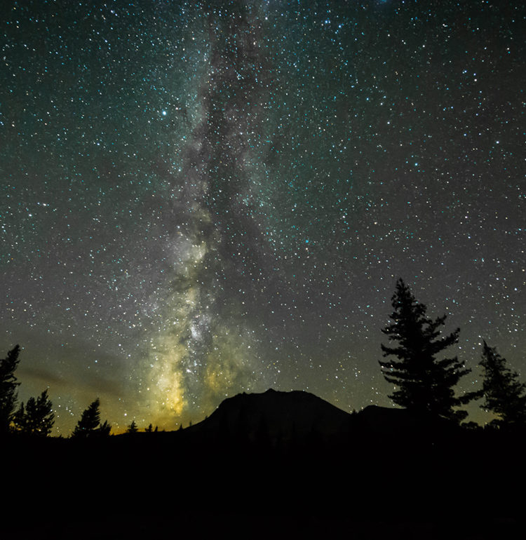 LassenNPS’ photo of the Milky Way over Lassen Peak.