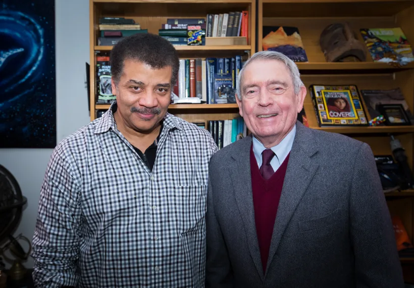 Brandon Royal’s photo of Neil deGrasse Tyson and Dan Rather.