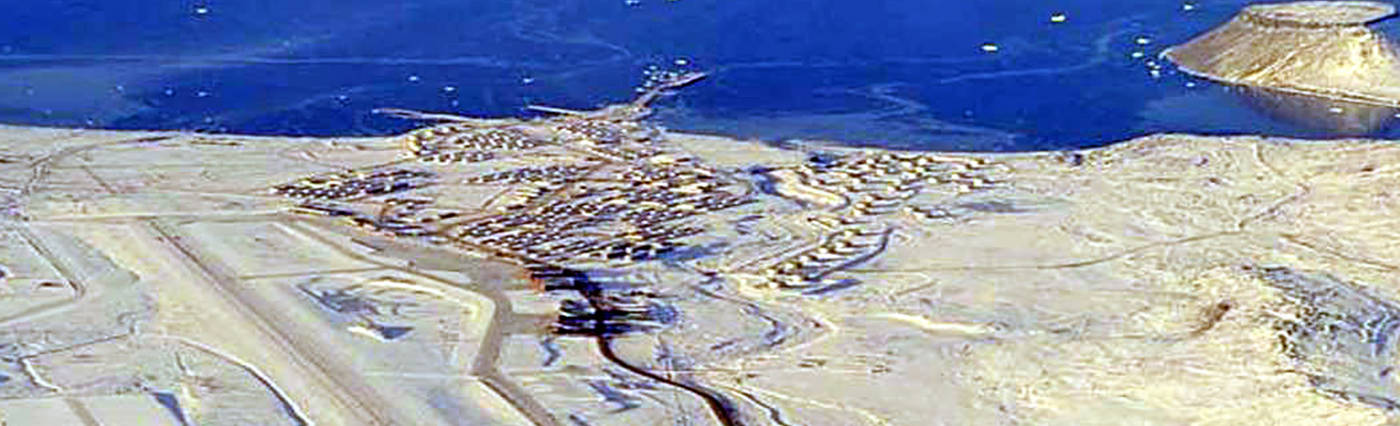 USAF photo of Thule Air Base in Greenland, from above.