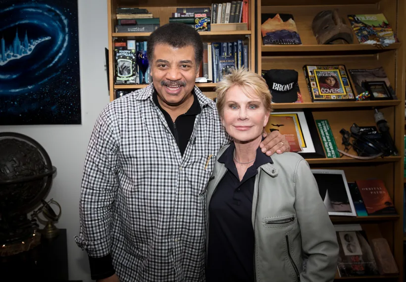 Brandon Royal’s photo of Neil deGrasse Tyson and Patricia Cornwell.