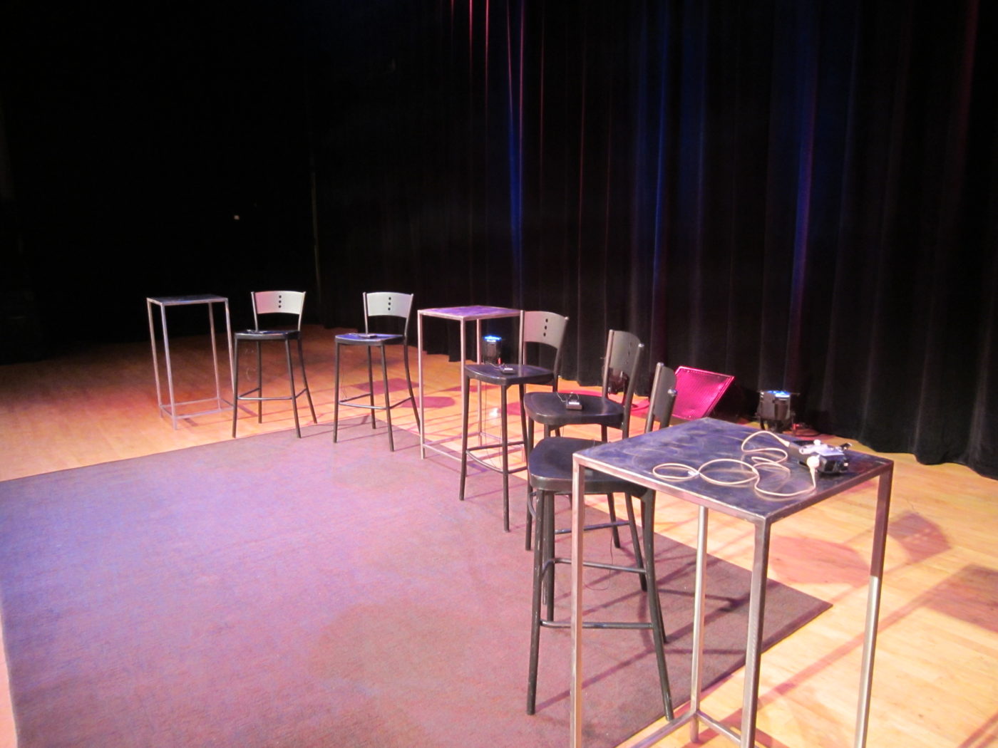 Jeffrey Simons' photo of the empty stage before StarTalk Live.