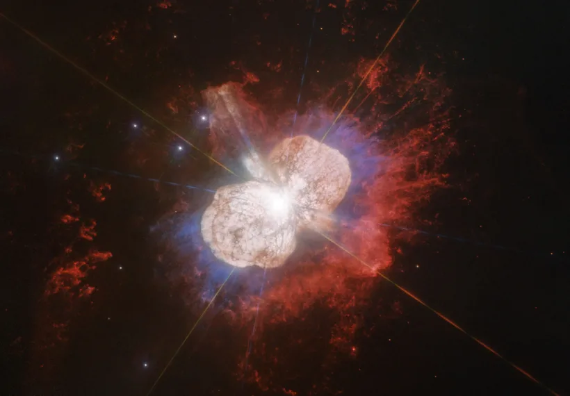 NASA, ESA, and the Hubble Telescope’s image of Eta Carinae, with processing and license by Judy Schmidt.