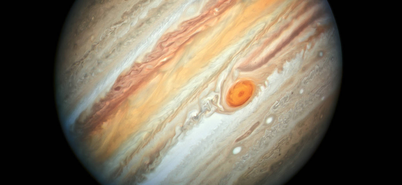 NASA Hubble Space Telescope visible light photo of Jupiter taken June 27, 2019. Credit: NASA, ESA, and A. Simon (NASA Goddard) [Public domain].
