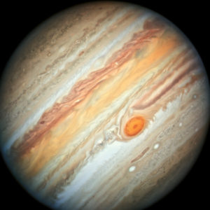 NASA Hubble Space Telescope visible light photo of Jupiter taken June 27, 2019. Credit: NASA, ESA, and A. Simon (NASA Goddard) [Public domain].