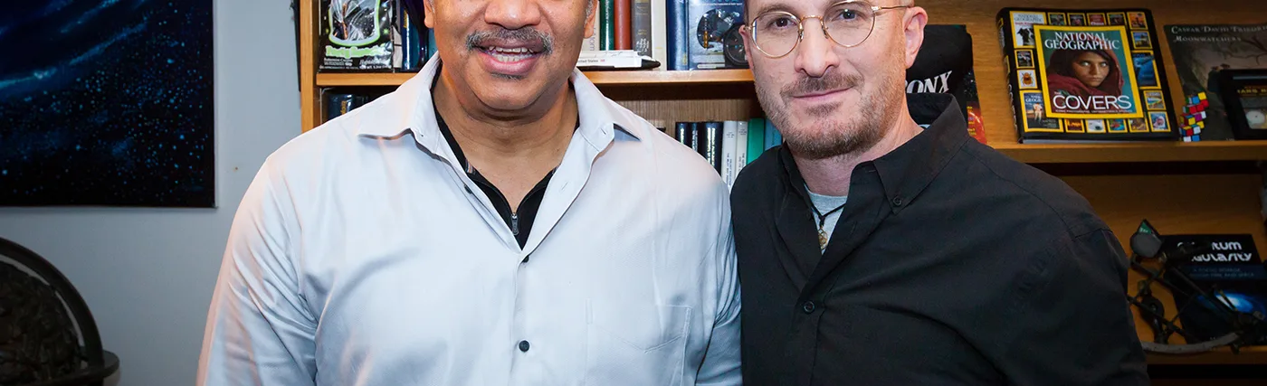 Brandon Royal’s Photo of Neil deGrasse Tyson and Darren Aronofsky.