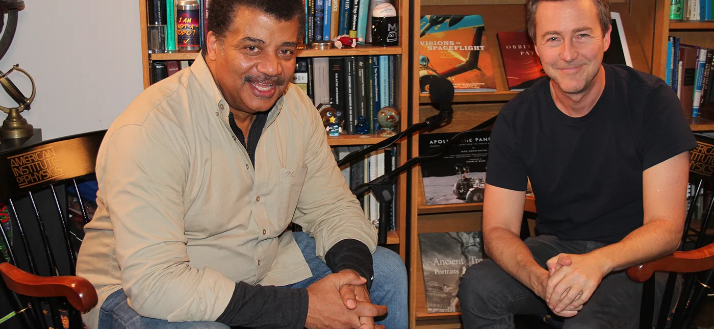 StarTalk’s Photo of Neil deGrasse Tyson and Edward Norton.