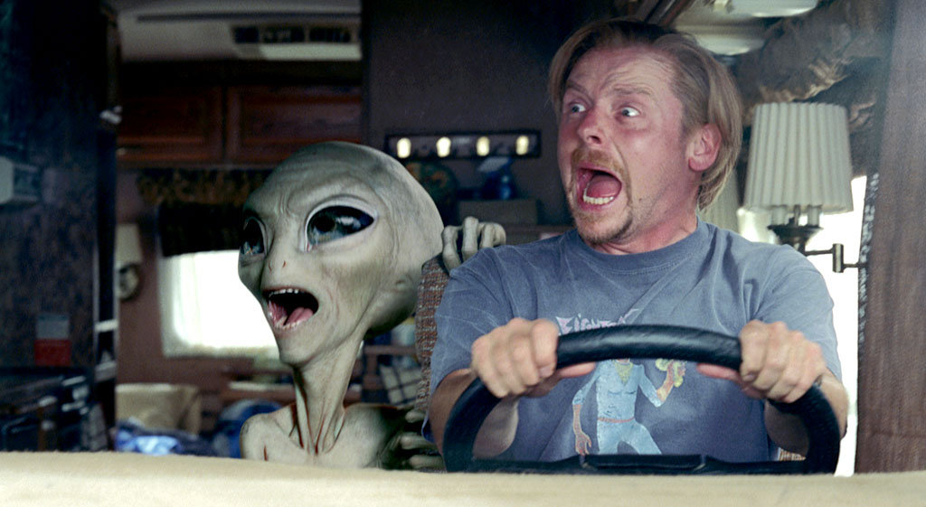 Double Negative and Universal Pictures Image of Simon Pegg and Paul from the film Paul.
