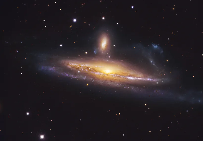A photo of colliding galaxies NGC 1531 and 1532 by ESO et al.