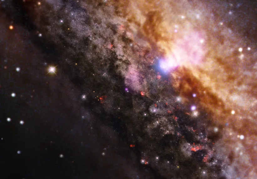 X-ray and Optical image of Galaxy NGC 4945, by NASA, ESO et al.