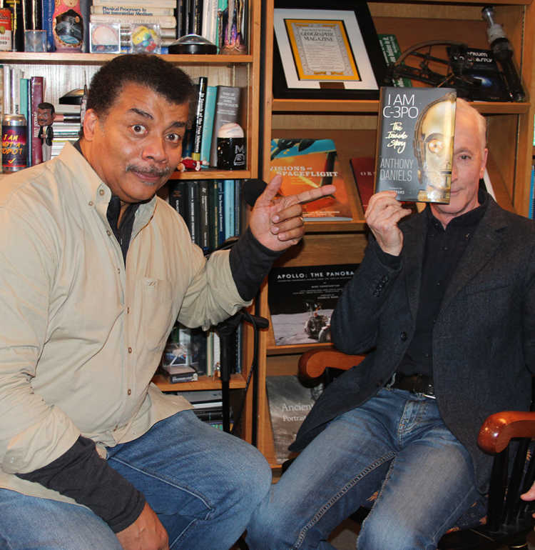 StarTalk’s Photo of Neil deGrasse Tyson and Anthony Daniels, actor and author of “I Am C-3PO.”
