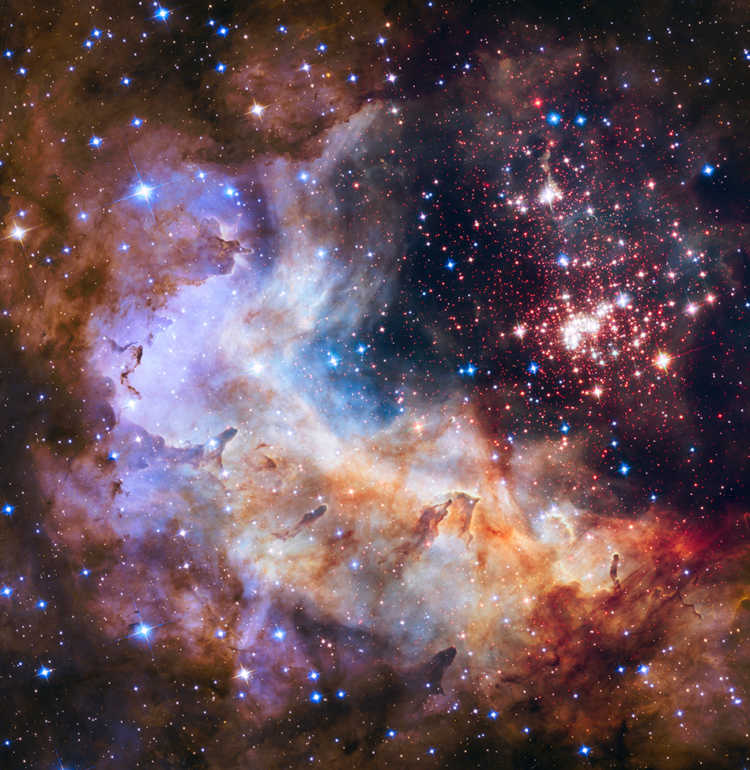 A Hubble Telescope Photo of the Gum 29 cluster and surrounding areas. Image Credit: NASA, ESA, the Hubble Heritage Team (STScI/AURA), A. Nota (ESA/STScI) and the Westerlund 2 Science Team.