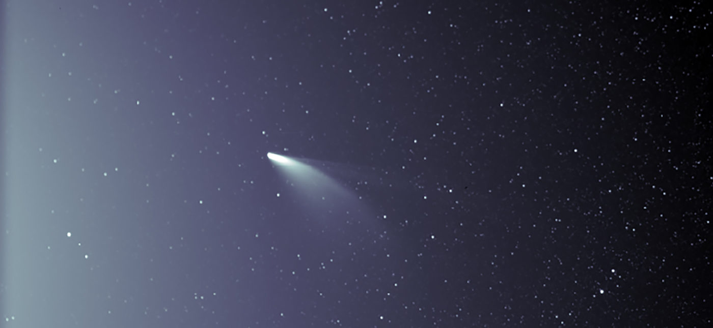 Comet NEOWISE on a flyby. Credit NASA/Johns Hopkins APL/Naval Research Lab/Parker Solar Probe/Brendan Gallagher