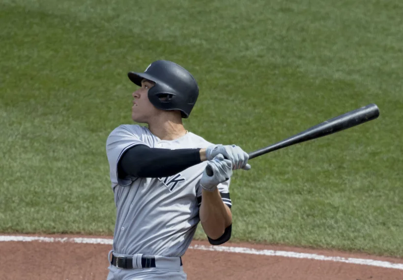 Keith Allison’s Photo of Aaron Judge at bat for the New York Yankees.