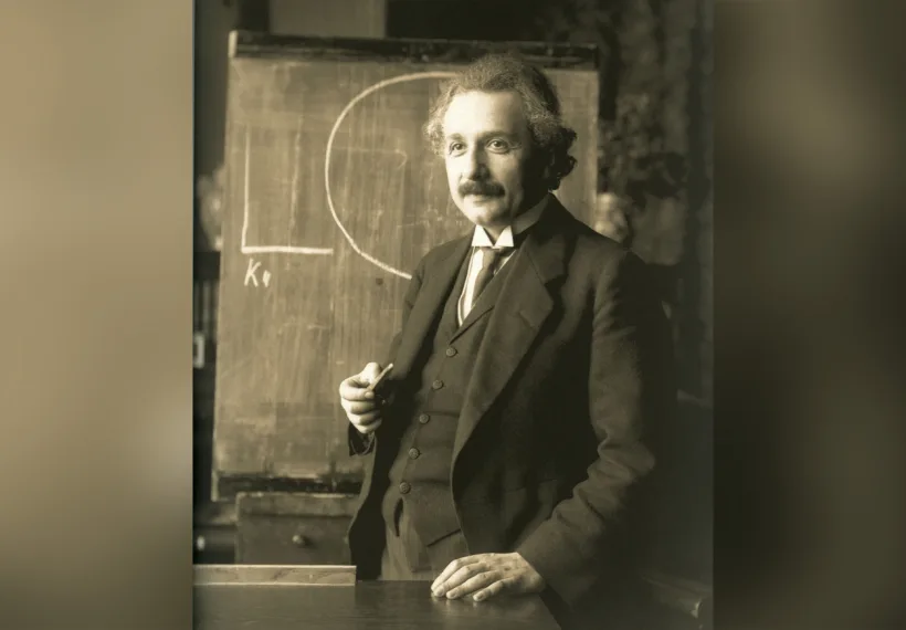 Ferdinand Schmutzer’s Restored photo of Albert Einstein in 1921.