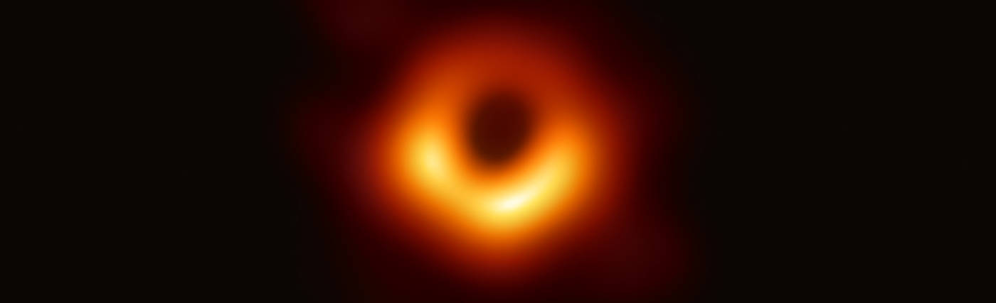 Event Horizon Telescope’s first direct visual image of a black hole in Messier 87, a supergiant elliptical galaxy in the constellation Virgo.