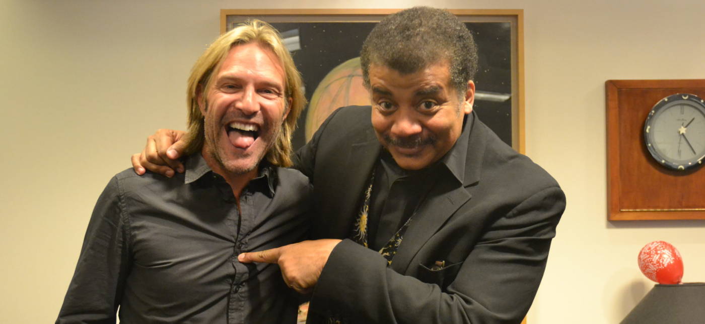 Stacey Severn’s Photo of Eric Whitacre and Neil deGrasse Tyson, taken before the COVID-19 pandemic.